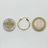  Keskin Altın Halka Küpe (Çapı:2.3 cm) 